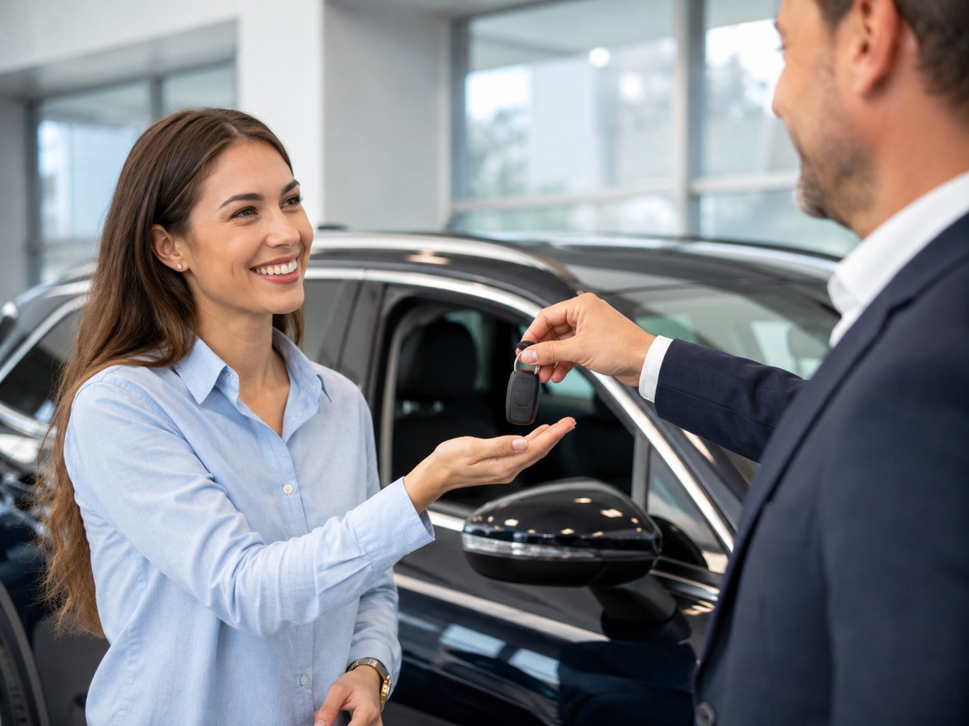 Modern pre-owned showroom